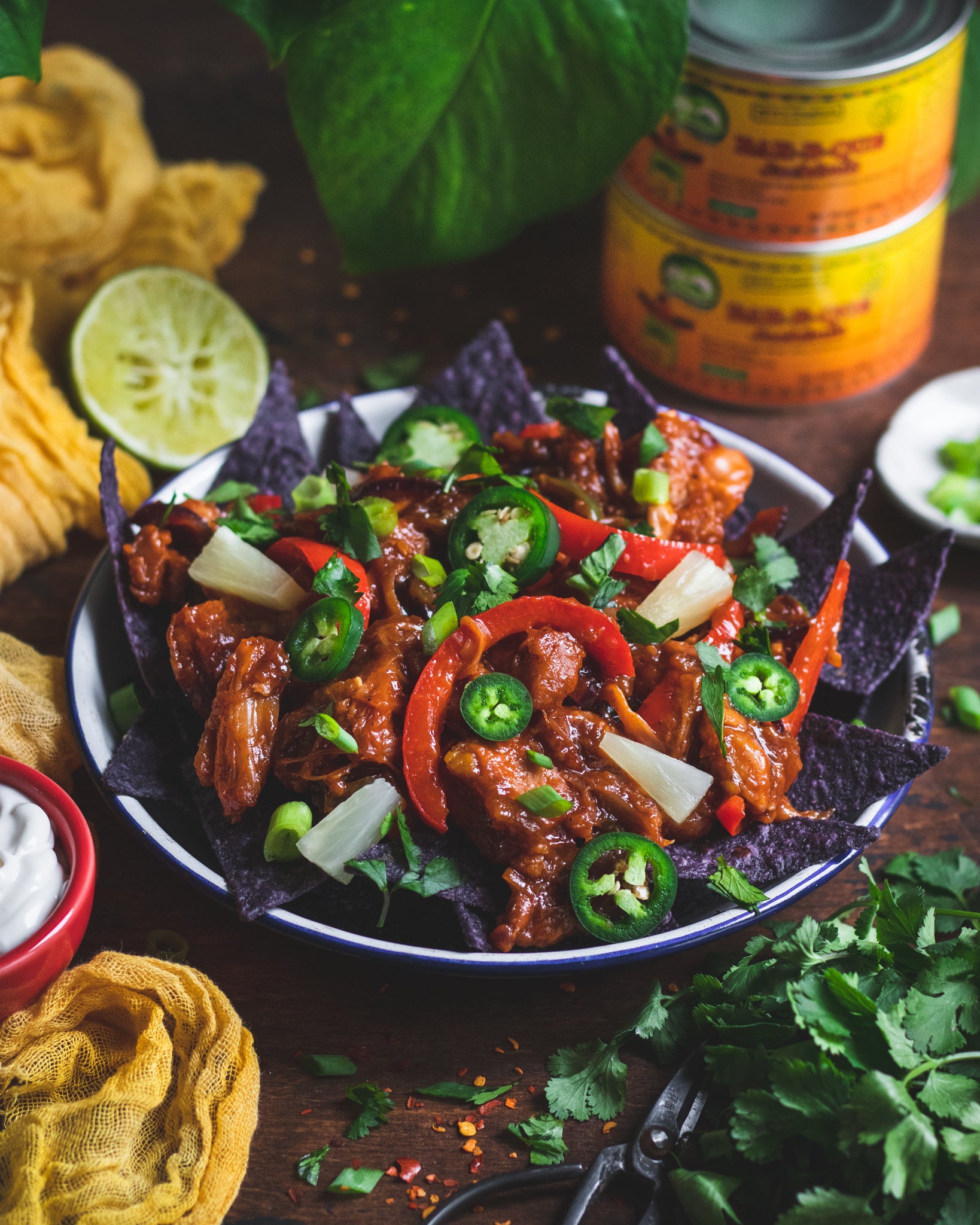 BBQ Jackfruit Nachos