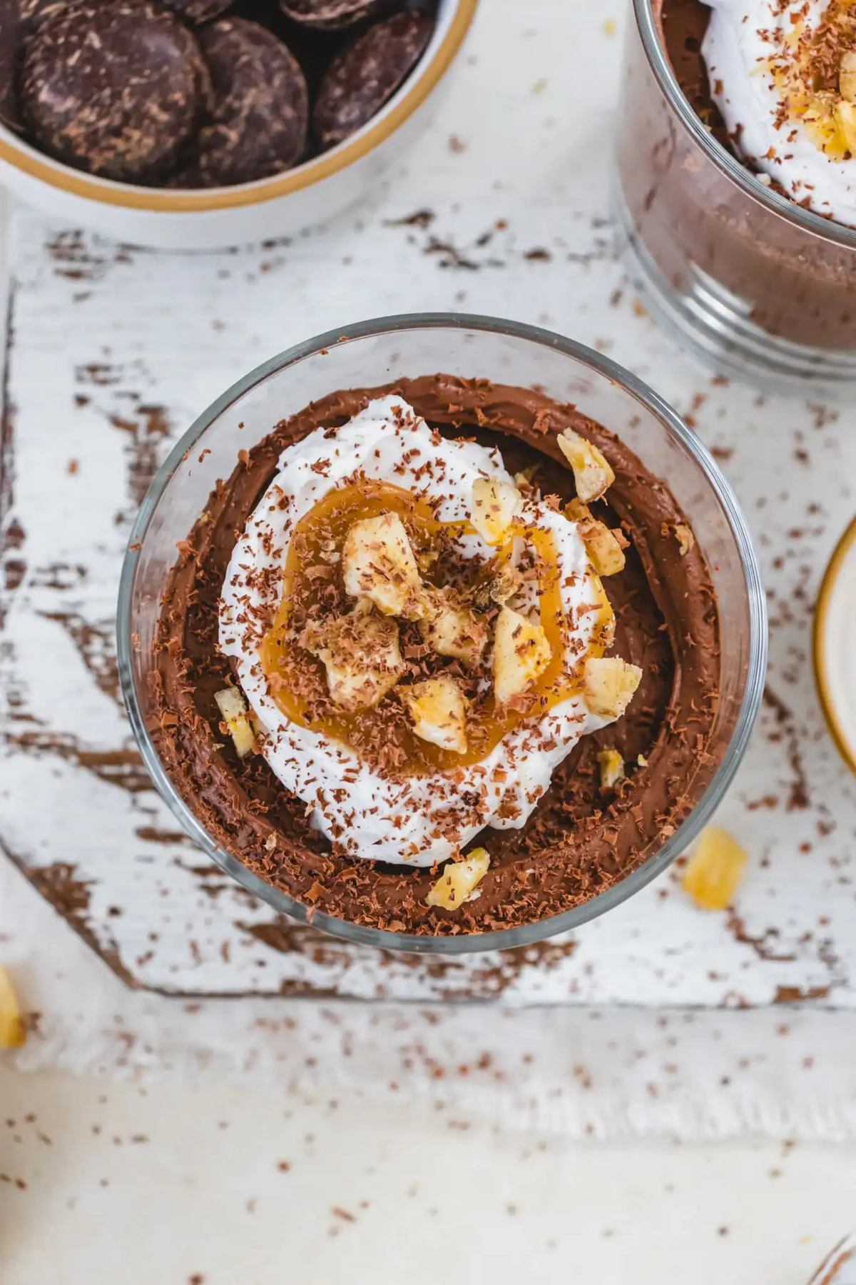 Chocolate Butterscotch Mousse Pots