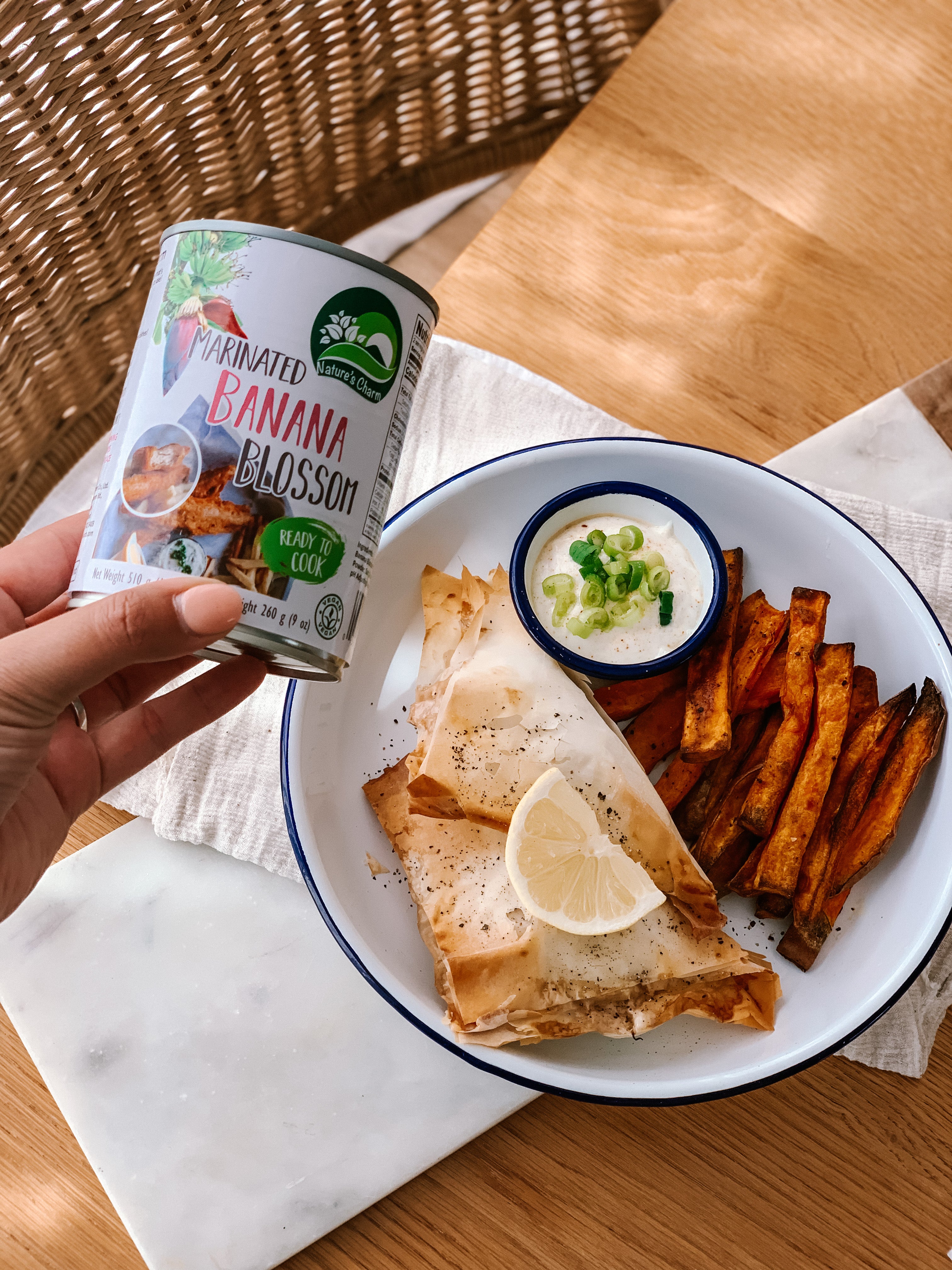 Filo Pie and Kumara Chips