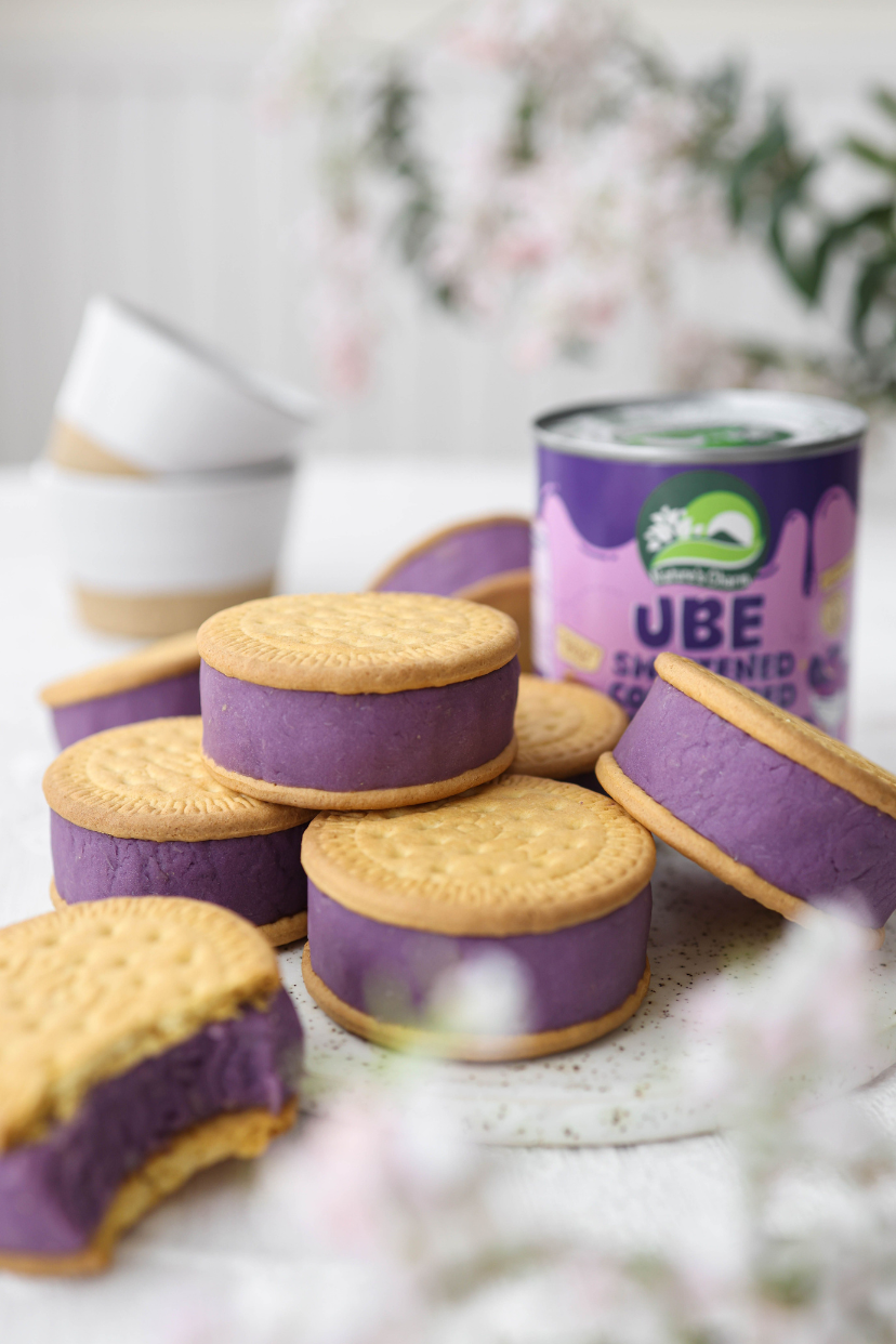 Taro–Ube Cookie Sandwich - 3 Ingredients