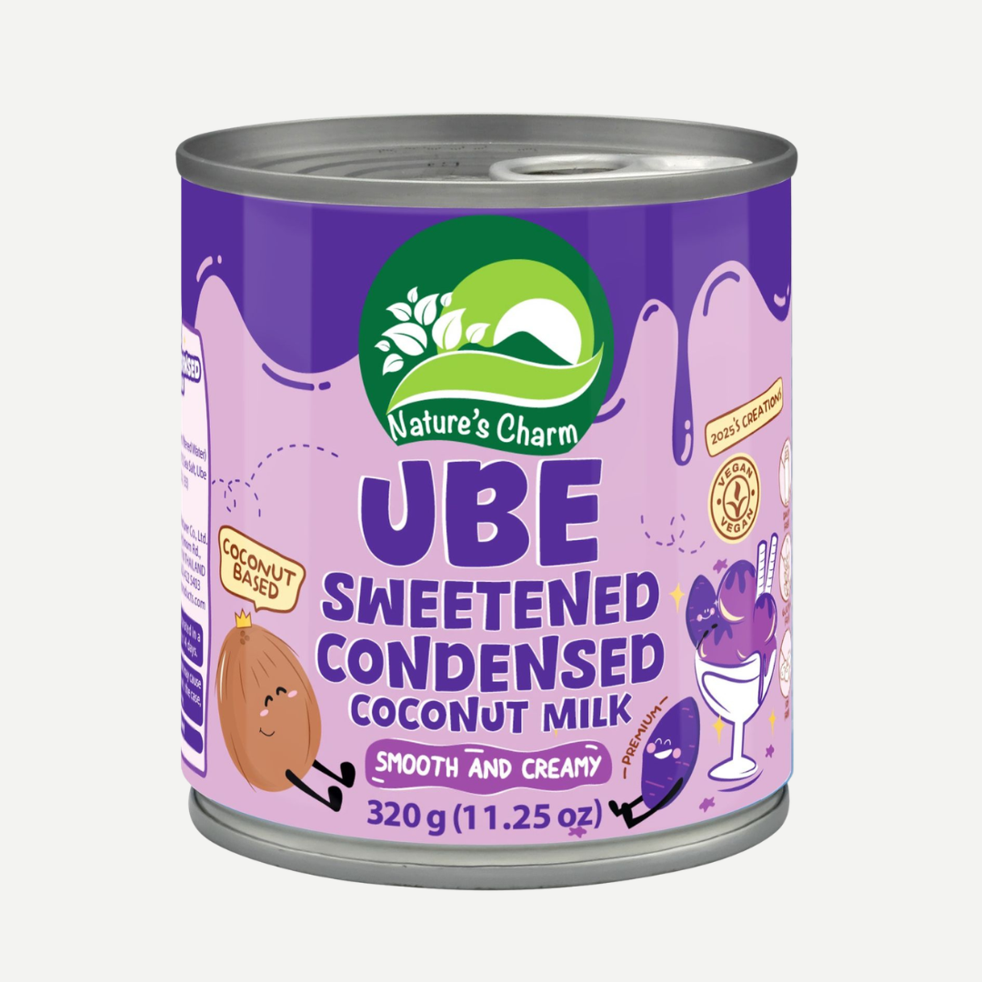 Can of Nature's Charm Ube Sweetened Condensed Coconut Milk